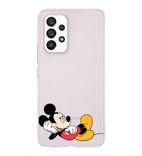 Samsung Galaxy A53  Kapak Mickey Mouse Tasarımlı Şeffaf Silikon Kılıf