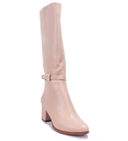 Dagoster DZA07-928720 Nut Klasik Topuklu  Kadın Çizme (Nude)