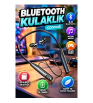 Bluetooth 5.3 Boyun Bantlı Kulaklık Oyun ve Müzik Modu SD Kart Destekli