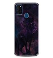 Samsung M21 M22 M23 M30 M31S M32 Kılıf Desenli Silikon Black Purple Wolf 1791