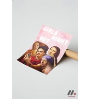 Girls Night Out Klasik Kolaj, Çerçevesiz Yüksek Kalite Duvar Afişi - Motivasyon