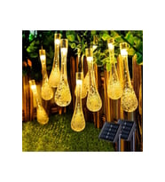 MCG  Solar 5 Metre 20 LED Günışığı Damlacık Işıkları, Güneş Enerjili LED Işıklar Dış Mekan
