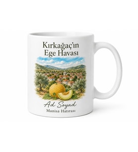 Kırkağaç Ege Havası Manisa Hatırası Hediye Kupa Bardak Özel Tasarım