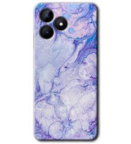 Realme C53 Kılıf HD Desen Baskılı Kılıf - Spots Lilac