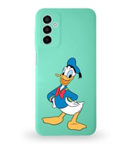 Samsung Galaxy M13 Uyumlu Lansman Kılıf Altı Kapalı İçi Kadife  Donald Duck-C Tasarımlı  Kapak (Şeffaf)