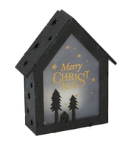 Noel Lambası Ahşap Manzara Evi 6 LED Işık Noel Süslemeleri