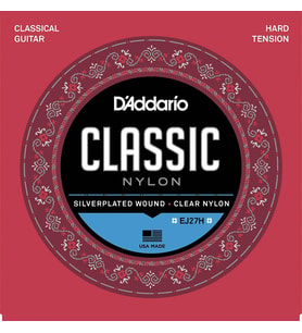 D'Addario EJ27H Classics Serisi Klasik Gitar Tel Seti (4/4 Ölçek - Hard Tension - Gümüş Sarım)