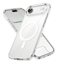 Coverzone iPhone 17 Pro Max ile uyumlu K?l?f ?effaf M-Tacsafe Wireless Halka ?eklindeki Magnetik Dizayn MagSafe ile uyumlu Attractive Logo G�steren iPhone 17 Pro Max i�in ?effaf Kapak Mag-Safe