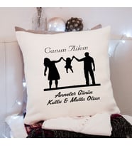 Anneler Günü ( Canım Ailem ) Tasarımlı Yastık