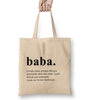 Babalar Günü Babaya Hediye 045 Bez Çanta Uzun Saplı