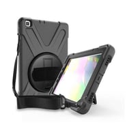 Samsung Galaxy Tab S5E T720 T725 T277 Kılıf Defender Askılı Zırhlı Tank Case (Siyah)