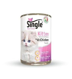 Single Kitten Tavuklu Yavru Kedi Konservesi 415 gr