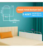 Miralay Yeni Nesil Yatak Bariyeri 50 x 40 cm Beyaz ( 3 Adet)
