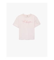 Koton Kurdele Nakışlı Pembe Kız Çocuk T-Shirt 6SKG10054AK