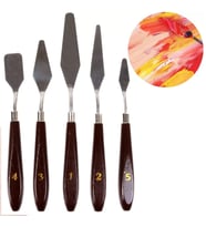 Palet Bıçakları Spatula Yağlı Akrilik Boya Sanatçı Seti Bıçağı 1 2 3 4 5