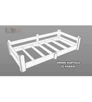 Tuliplife Montessori Karyola Beyaz 90x190 Yatak Uyumlu Oval Kesim Çocuk Yatağı TLP-102