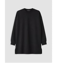 LCW Modest Siyah Soft Touch Kadın Sweatshirt Tunik