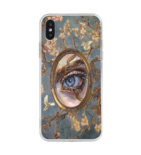 Iphone XS MAX Uyumlu Aesthetic Göz Tasarımlı Şeffaf Telefon Kılıfı