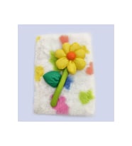 Peluş Defter, Çizgili Ve Çiçekli, 80 Yaprak, 21x14-