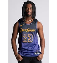 Nike Dri Fit Los Angeles Lakers 2024/25 City Edition Basketball Jersey Lebron James Basketbol Forması Mor