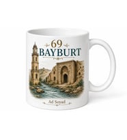 Bayburt Plakalı Saat Kulesi Aydıntepe Yeraltı Şehri Hatıra Çoruh Kupası Hediye Bardak
