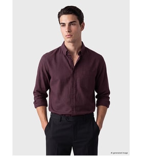 LCWAIKIKI Classic Bordo Regular Fit Armürlü Erkek Gömlek