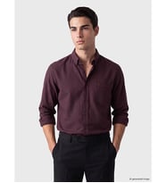 LCWAIKIKI Classic Bordo Regular Fit Armürlü Erkek Gömlek