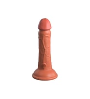 6" Dual Density Silicone Cock Brown Dildo