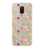 PrintiFy Samsung Galaxy A6 Plus 2018 ile Uyumlu 1mm Slim Fit Water Color 6 Baskılı Şeffaf  Kılıf