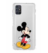 Samsung Galaxy M51  Kamera Korumalı Kapak Mickey Mouse Tasarımlı  Şeffaf  Kılıf