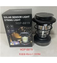 Powermaster HOP-8819 Solar Güneş Panelli Sensörlü Kamp Lambası (Filament + SMD + RGB Şerit)