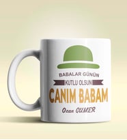 Kişiye Özel Babalar Günün Kutlu Olsun 4 Tasarım Beyaz Kupa Bardak