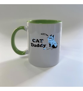 Cat Daddy Baskılı Yeşil Mega Kupa
