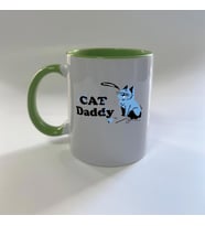 Cat Daddy Baskılı Yeşil Mega Kupa