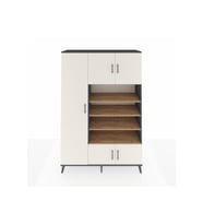 Hyperion Dolap 10 Raflı 5 Kapaklı 132x44x195 Antrasit-Aytaşı/Çam