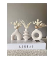 10 Cm Minimal Vazo Set 3'lü Bohem Biblo Minyatür Dekoratif Vazo Seti Ham Beyaz