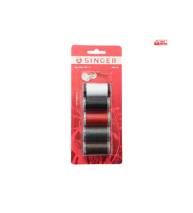 SİNGER 5Lİ BLİSTER DİKİŞ SETİ BEŞ RENK IPLİK 400-06 (Çok Renkli)
