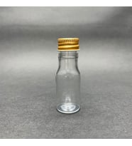 10 cc Pet Şişe - Gold Metal Kapaklı - 10 ml Plastik Şişe x 10 Adet (Karışık)