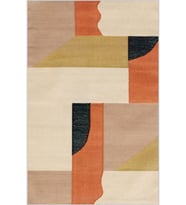 Eliana Home Baskılı, Yıkanabilir Kaymaz Taban Salon Halısı LNA0587 100x150 cm (Turuncu)