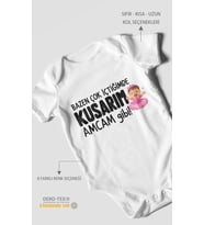 Amcaya Özel Kısa Kollu Bebek Body %100 Pamuk