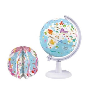 GÜRBÜZ 48255 20 CM UNICORN ADVENTURE GLOBE + BOOK + USB IŞIKLI KÜRE