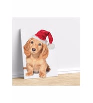 Noel Köpek Temalı Kanvas Tablo