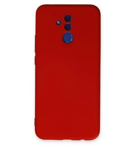 Pilelistore   Huawei Mate 20 Lite Kılıf Nano içi Kadife Silikon - Kırmızı
