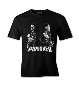 Punisher - Fight Siyah Erkek Tshirt
