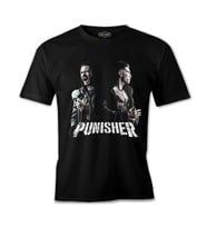 Punisher - Fight Siyah Erkek Tshirt