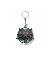 Siyah The Witcher Kurt Kafası Anahtarlık  Unisex Metal  Gotik ve Fantastik Aksesuar