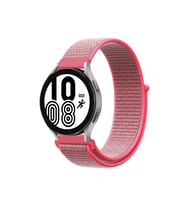 Mey İthalat® Galaxy Watch 4 Hasırlı Cırtcırtlı Kordon - Pembe
