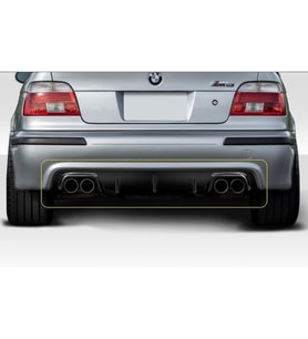 Bmw E39 5 Serisi M5 Difüzör Piona Black Sağ Sol Çiftli Çıkış Plastik