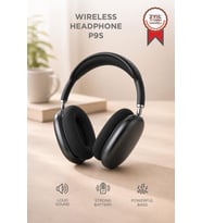 Torima Bluetooth Kulaklık Sd Kart Aux Destekli Kulak Üstü Kablosuz Kulaklık P9S Siyah