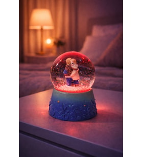 Sarılan Sevgililer Temalı Led Işıklı Kar Küresi 9 cm – Romantik & Anlamlı Sevgili Hediyesi